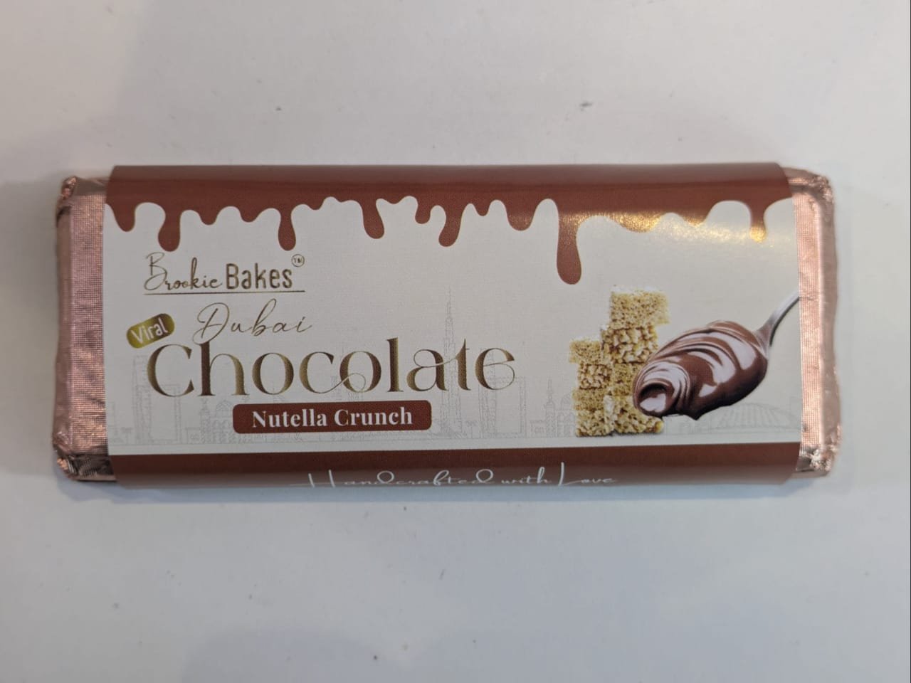 Viral Dubai chocolate bar Nutella crunch