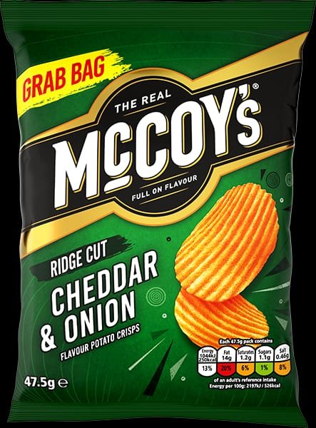 Mccoys crisps cheddar and onion