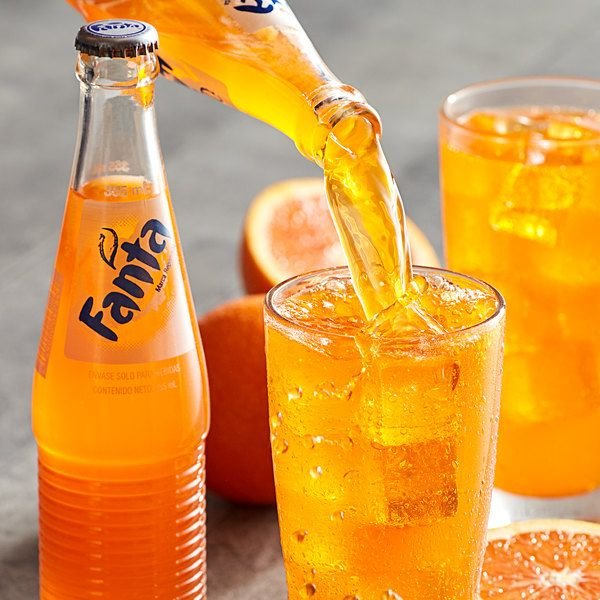 imported mexican fanta 355ml glass bottle